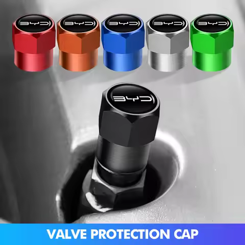 For BYD Car Wheel Tire Valve Stem Caps Airtight Cover Auto Accessories Tang F3 E6 Atto Yuan Plus Son