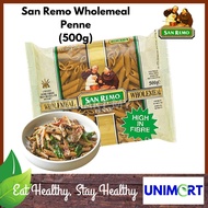 [HALAL] (Halal) SAN REMO Wholemeal Pasta Penne (500g) Egg Free Dairy Free