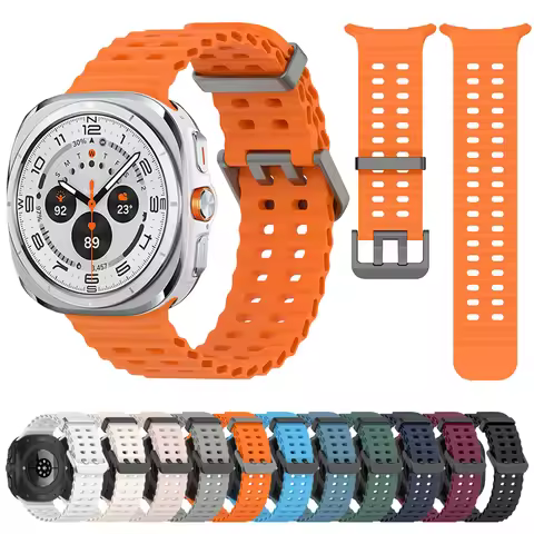 Straps Silicone Strap For Samsung Galaxy Watch Ultra Band Watch 7 Ultra 47mm Bracelet Replacement Co