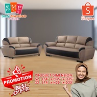 Mocha Sofa 3 Seater Fully Leather Sofa / Lounge Chair / Relax Sofa /Relax Chair