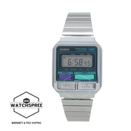 [Watchspree] Casio Digital Vintage Stainless Steel Band Watch A120WE-1A