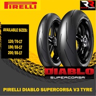 Pirelli SuperCorsa V3 Sport Tubeless Tayar Tyre Motorcycle 120/70 -17 200/55-17 (Set / 2pcs)
