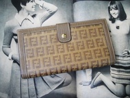 【老時光 OLD-TIME】早期二手老包義大利製FENDI長皮夾