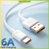 6A fast charging cable for XM USB to Type C - Type C fast charging cable, 67W fast charging cable, T