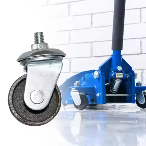 Generic Floor Jack Casters Horizontal Jack Casters Black Wheels 12mm Stem Direct Replace Accessories