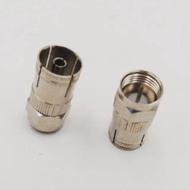CABLE TV CONNECTOR F MALE TO TV SOCKET FEMALE ADAPTER / TV RF (F) TO (F)