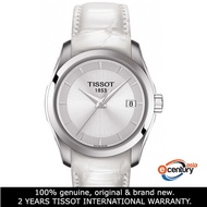 Tissot T035.210.16.031.00 Women's Quartz T-Classic Couturier Lady White Leather Strap Watch