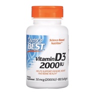 Doctor’s best, Vitamin D3, 50 mcg (2000 IU), 180 Softgels
