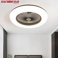 SUNMEIYI Ultra-thin Ceiling Fan With Lights Dimming Remote Control LED Fans Bedroom Ceiling Lamps