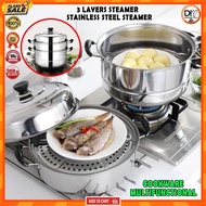 Hot saleLATEST 3 LAYERS STEAMER FOR PUTO 3 LAYER SIOMAI STEAMER STAINLESS STEEL STEAMER COOKWARE MUL