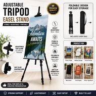 Adjustable Tripod Easel Stand with Carry Bag Foldable Metal Display Stand for Poster Painting Menu B