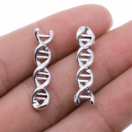 WYSIWYG 10pcs Charms Deoxyribonucleic Acid DNA 28x7x4mm Antique Silver Color Pendant Making DIY Hand