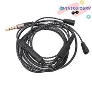 CHIHIRO1ZQRV Braided Wire, with Volume Control and Mic Function 130cm / 51.2in Headphone Audio Cord,