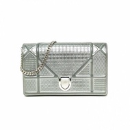 DIOR Diorama盾牌包WOC銀色牛皮銀扣2018肩背包