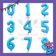 ParteeTime Blue Digital Foil Ballon 16 Inch 0 Number Balloon Birthday Party Foil Balloons Vibrant Sh