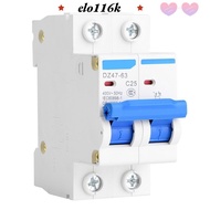 ELOK 2P Circuit Breaker, 25A/40A/50A/63A 2P 400V AC Circuit Breaker, Durable DZ47-63 Miniature Circu
