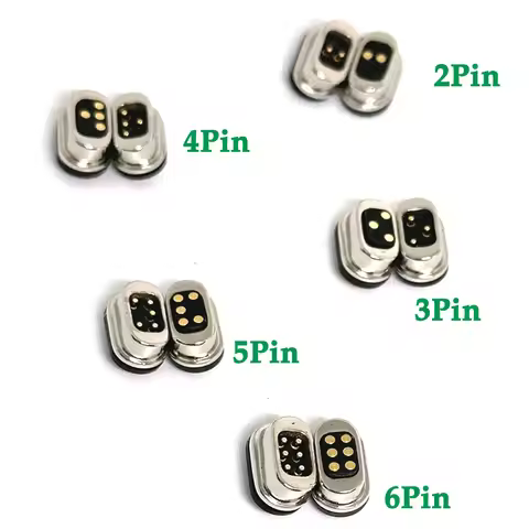 1/2/6/10 Pair 5V 2A Pogo Pin 2P 3P 4P 5P 6P Female 2.54mm Spring Loaded DC Power Socket waterproof M