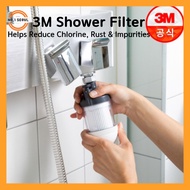3M Premium Shower Filter Set Shower Head Water Filter + Refill Cartridge Chlorine Reduction Bathroom