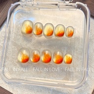 [Koi] Glass Beads Cat's Eye Smudge Whitening Wearing Nails 2026 New Style Short Finished Product Wea