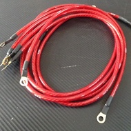 HKS Grounding Wire Kit Mega Thick 8GA 5-Point (RED)