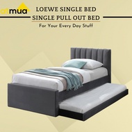 Atmua Furniture Lewis Single Bed + Single Pull Out Bed Katil Single Pull Out Bedframe Children Bed Homestay Bed