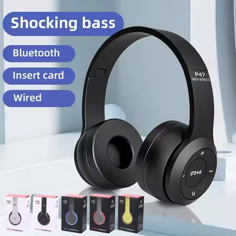 Fone P47 Wireless Earphones Bluetooth Headphones For IOS Android Mobile IPhone Samsung Support SD Ca