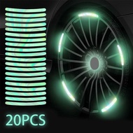 20 Pcs Car Wheel Reflective Sticker Super Bright Colorful Reflective