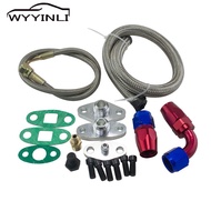 Oil Feed Line Drain Fitting Flange Kit Suitable for Toyota Supra 1JZGTE 2JZGTE 1JZ/2JZ Single Turbo