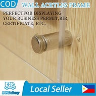 A4 A3 SIZE WALL FRAME Acrylic Photo Frame Display Stand Certificate Document Frame Perspex Plate