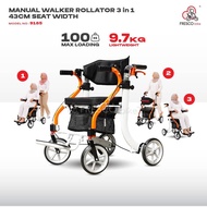 Fresco Bike Manual Walker Rollator Lightweight Foldable Transport Chair 9185