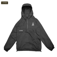 Luckybagi Cagoul windbreaker Jacket Anorak Black Motorcycle Jacket