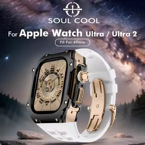 Modification Kit for Apple Watch Ultra 49mm Case Soul Cool for iWatch Ultra 2 49 Mod Kit fluororubbe