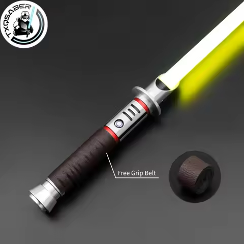 TXQSABER Heavy Dueling Lightsaber Neo Pixel 1 inch Blade Metal Hilt Bluetooth Gesture Blaster Smooth