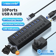 Lemorele TC119 10in1 USB 3.0 HUB พร้อมอะแดปเตอร์ powerd Plug and Play - เข้ากันได้กับ Windows Mac OS