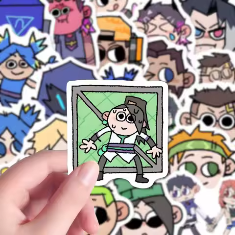 10/66pcs Game VALORANT Fearless Stickers Q Version Figures Cartoon Funny Expression DIY Notebook Com