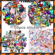 50pcs waterproof stickers (Among Us / ROBLOX / unicorn)
