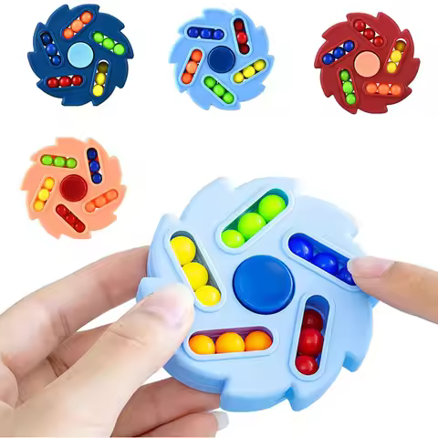 New Ten-sided Rotation Finger Magic Beans Spin Bead Puzzles Game Gyro Antistress Learning Educationa