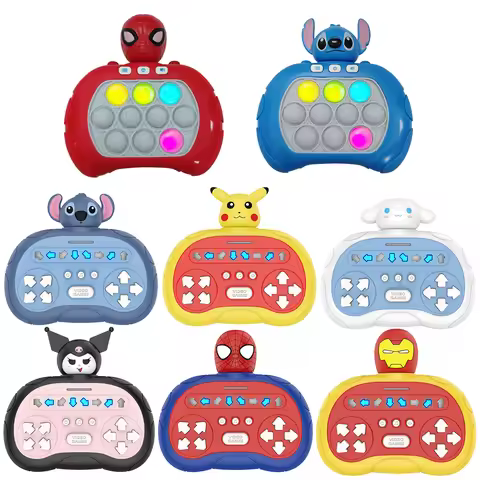 Hot Cheap Pikachu Quick Push Game Pop Up Fidget Bubble Electronic Pop it Pro Game Light AntiStress T