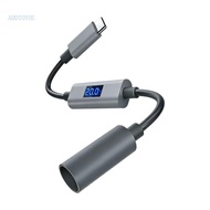 【3C】 Multiple Purpose DC5521 To Type C Conversion Cable Showing Current And Megawatts