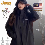 {Delivery 2-3 Days} JEEP SPIRIT Unisex Windproof Waterproof Detachable Hood Hiking Jacket