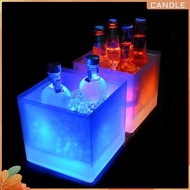 Candle✻【In Stock】❉  Luminous Square Wine Bucket Double-Layer RGB Beer Cooler Barrel Ice Buckets AU