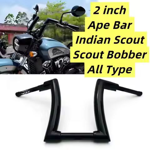 Motorcycle 2" Ape Hanger Bar For Indian Scout Bobber Twenty Sport Scout 101 Scout Classic Handlebar 