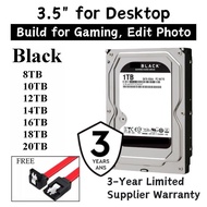 Hard Disk 10TB 12TB 14TB 16TB 18TB 20TB HDD 3.5" 7200rpm Internal Hard Drive Black Gaming HDD