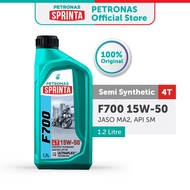 PETRONAS Sprinta F700 15W-50 SM Semi Synthetic (1.2L) | 4-Stroke Motorcycle Engine Oil / Minyak Enji