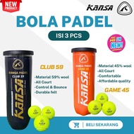 Kansa Padel Ball 3in1  | Game 45  & Club 59 Series | High Bounce Durable | For Indoor Outdoor Court