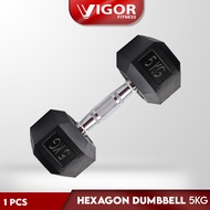 Vigor Fitness Hexagon Dumbbell Weight Training Fitness Dumbbell (5kg)/  Dumbbell Hexagon Latihan Ber