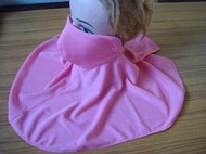 粉紅色吸濕排汗蒙面遮脖口罩一個促銷價99元●觸感舒適、柔軟、透氣、吸濕、排汗、好戴、輕爽、脖子後有魔術粘，包覆整個脖子●
