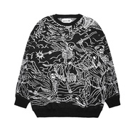 KNITWEAR OVERSIZE | WAR HORSE | BLACK BLACK BLACK | YIKESALLDAY