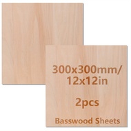 16/8/4/2pcs Basswood Board 12inch x 12inch x 0.08inch2mm Laser Cut Woodthin Basswood Craft WoodDIY B