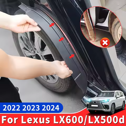 For Toyota Lexus LX600 LX500d LX700 2021 2022 2023 2024 2025 2026 Rear Mud Flaps Splash Guards Prote